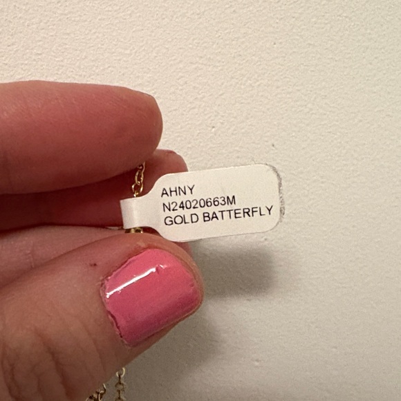 Anthropologie NWT Gold Butterfly Necklace - Picture 3 of 4